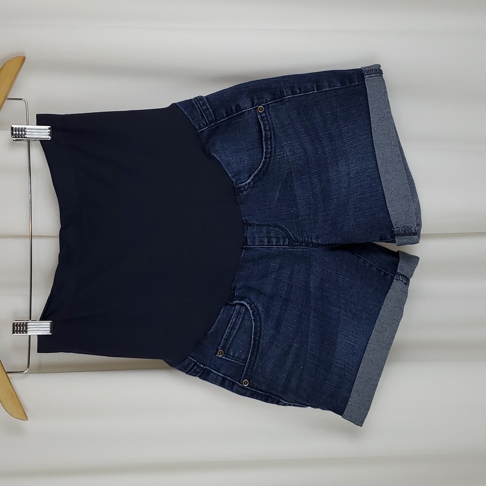 a:glow Boyfriend Maternity Shorts Blue